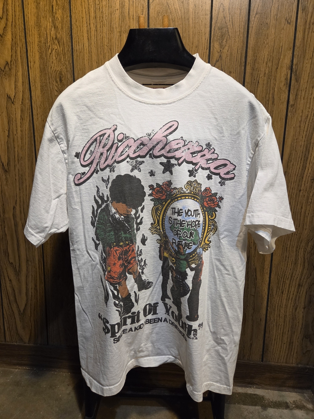 Vintage Ricchezza Shirt Spirit Of Youth Y2K Large Street Wear